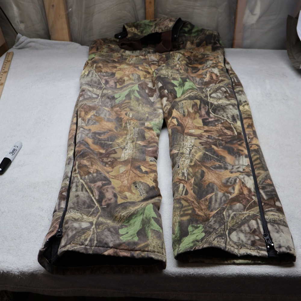 Commander Bib Overalls Mens‎ XL Advantage Timber Camo Hunting Insulated 40x32